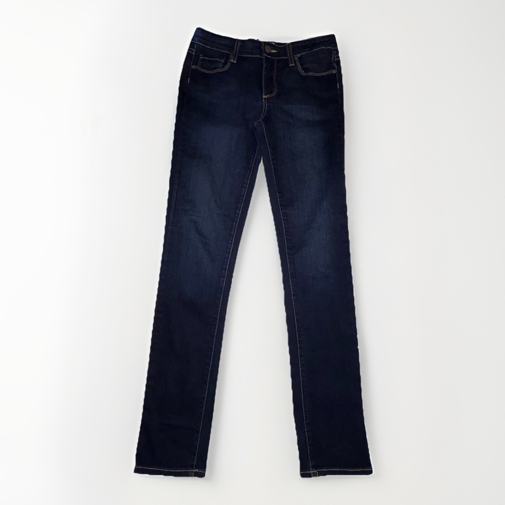 Paige Skyline Skinny Womens Low Rise Stretch Blue Jeans‎ Size 27x30 Dark Wash